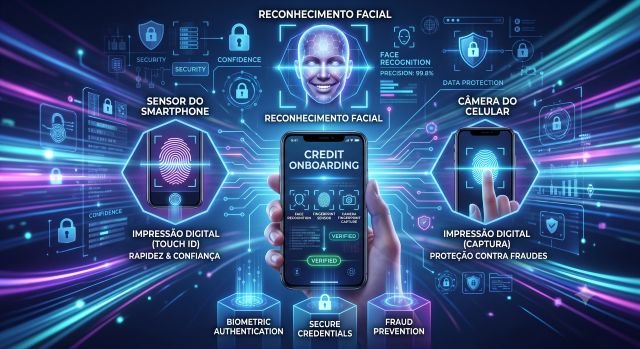 Biometria digital versus facial no onboarding para crédito