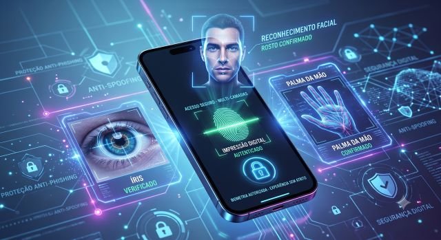Opções de biometria para autenticação com o celular