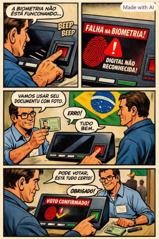 E se a minha biometria não funcionar no dia da Eleição? O que posso fazer?