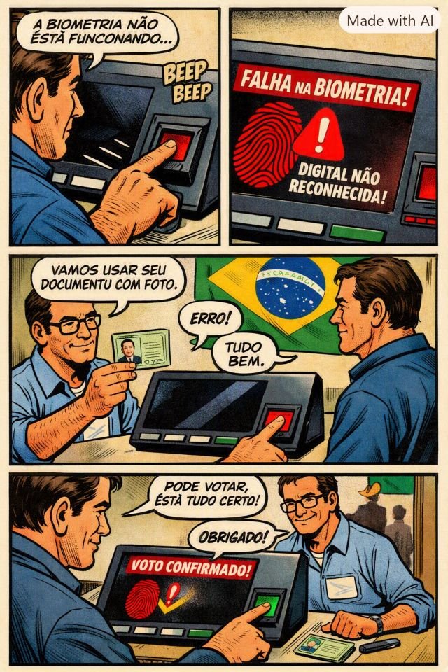 E se a minha biometria não funcionar no dia da Eleição? O que posso fazer?